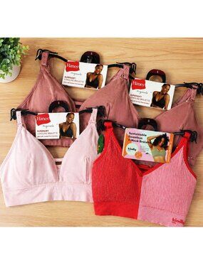 Hanes & Kindly Bralette Lot Size Small NWT Bundle 4 Wireless Lounge Bras